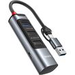 yesido hb19 usb usb c hub 4in1 grey photo