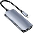 yesido hb15 usb c hub 6in1 grey photo