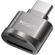 yesido gs19 usb c card reader microsd grey photo