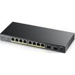 zyxel gs1100 10hp switch 8 ports gigabit poe 2xsfp photo