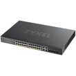 zyxel gs192024hpv2 switch 24 port gigabit ethernet smart managed poe  photo