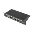 lanberg 12 port shielded cat5e 1u 10 patch panel black photo
