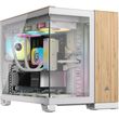 case corsair 2500x dual chamber tempered glass midi tower micro atx white bamboo wood photo