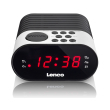lenco cr 07 clock radio with pll fm and led display white photo