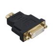hama 34036 compact adapter hdmi plug dvi d socket gold plated black photo