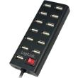 logilink ua0126 usb 20 13 port hub with on off switch black photo