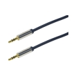 logilink ca10150 audio cable 2x 35mm male stereo gold plated 15m dark blue photo