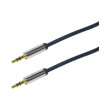 logilink ca10300 audio cable 2x 35mm male stereo gold plated 3m dark blue photo