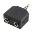 logilink ca1002 audio adapter stereo 35mm male 2x stereo 35mm female black photo
