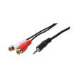 logilink ca1044 audio cable 1x 35mm male to 2x cinch female 15m photo