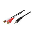 logilink ca1045 audio cable 1x 35mm male to 2x cinch female 5m photo