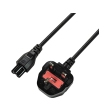 logilink cp120 power cord uk c5 18m black photo