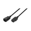 logilink cp091 power cord extension iec 60320 male female 18m black photo