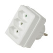 logilink lps219 power socket adapter with 3 euro sockets white photo