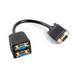 lanberg ad 0020 bk vga vga x2 adapter 20cm photo
