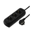 hama 108841 distribution panel 3 sockets child proof 3m black photo