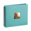 hama 10607 fine art spiral bound album 36x32cm 50 black pages turquoise photo