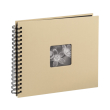 hama 10609 fine art spiral bound album 36x32cm 50 black pages taupe photo