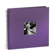 hama 94871 fine art spiral bound album 36x32cm 50 black pages purple photo