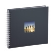 hama 02112 fine art spiral bound album 28x24cm 50 white pages grey photo