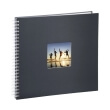 hama 02113 fine art spiral bound album 36x32cm 50 white pages grey photo