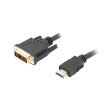 lanberg single link with gold plated connectors hdmim dvi dm18 1 cable 05m black photo