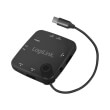 logilink ua0344 usb c multifunction hub otg 3x usb 20 card reader black photo