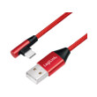 logilink cu0146 usb 20 cable am to usb c angled plug 1m red photo