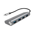 logilink ua0309 usb c 31 4 port hub with aluminum grey casing photo