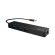 logilink ua0313 usb c 3 port hub with gigabit adapter photo