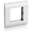 equip 125461 french face plate with window 45x45mm pure white photo