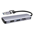 4smarts 5in1 universal multiport usb hub space grey photo