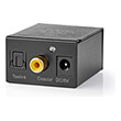 nedis acon2510bk digital audio converter 1 way connection input 1x digital rca 1x toslink black photo