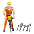 bruder construction worker with accessories photo