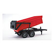 bruder tub tilt trailer with automatic back panel red black photo