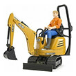 bruder jcb micro excavator 8010 cts and construction worker yellow photo