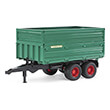 bruder tandem axle transport trailer green red photo