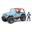 bruder jeep cross country racer with racing driver blue photo