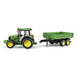 bruder john deere 5115m green yellow with side wall trailer photo