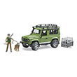 bruder land rover defender station wagon green black incl prince and dog photo