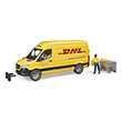 bruder mb sprinter dhl with driver yellow photo