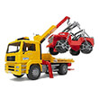 bruder man tga tow truck with off road vehicle without light and sound module photo