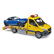 bruder mb sprinter car transporter with light sound module incl roadster photo