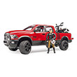 bruder ram 2500 power wagon with ducati desert sled and driver photo