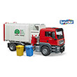 bruder man tgs side loader garbage truck photo