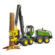 bruder john deere 1270g harvester green black including tree trunk photo