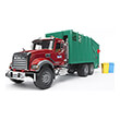 bruder mack granite garbage truck green red photo
