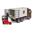 bruder scania super 560r logistics truck with truck mounted forklift photo