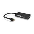 raidsonic icy box ib ac1032 3 in 1 mini displayport to hdmi dvi d vga graphics adapter photo