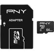 pny performance plus 64gb microsdxc memory card c10 adapter psdu64g10ppl ge photo
